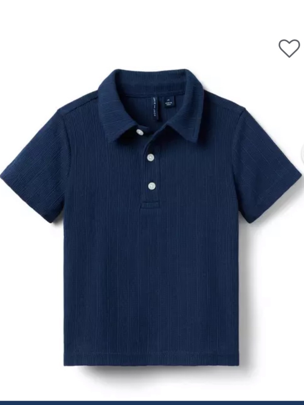 Janie and Jack Textured Knit Polo - Navy Blue 12-18 months